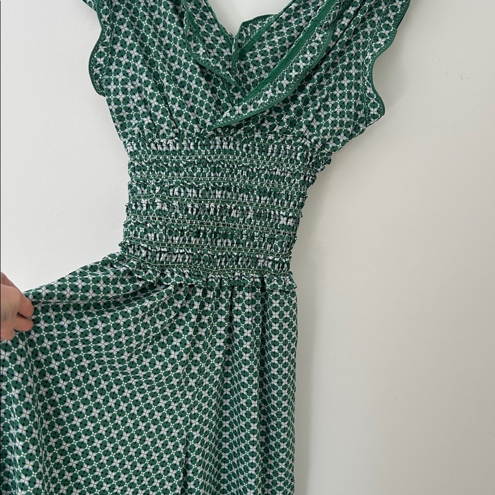 Max Studio Emerald Geometric Maxi jumpsuit